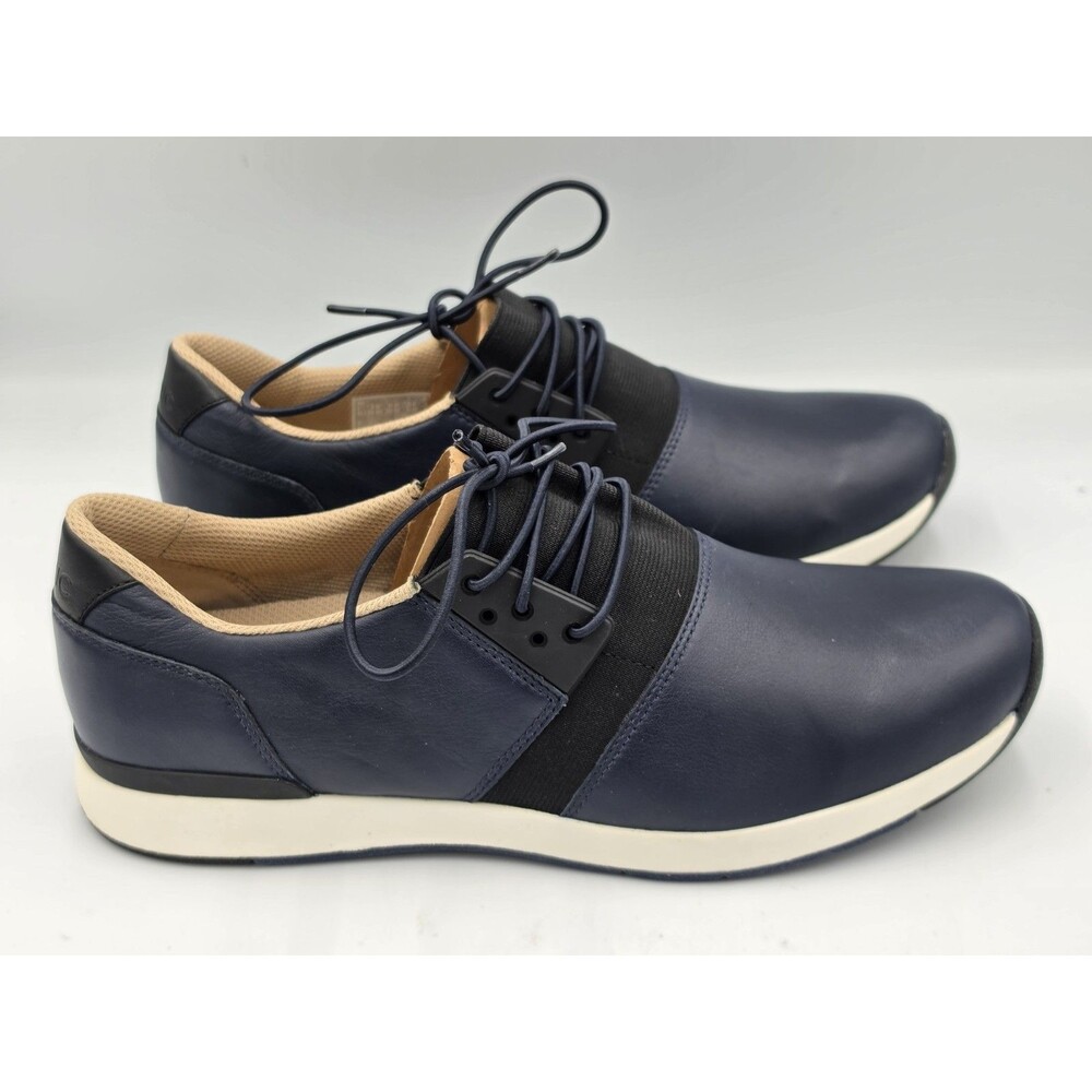 Vionic Carmen Walking Shoes Womens Size 11 D Wide Navy Blue Leather Lace Up
